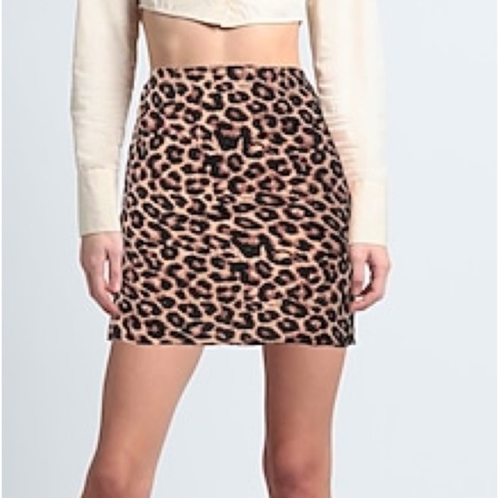 NWT The People Vs Kate Mini Skirt Hyena Animal Print Sz XS
